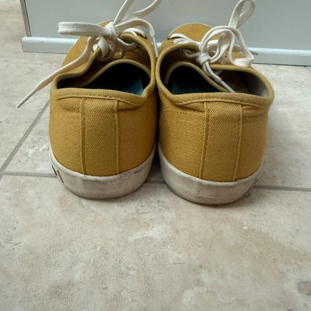Worn Once! SeaVees Monterey Canvas Lace Up Sneaker, Sz 9, Mustard